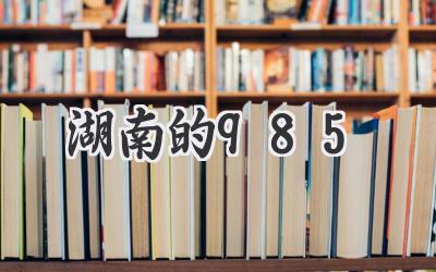 湖南的985