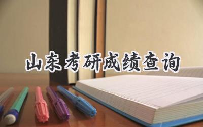 山东考研成绩查询