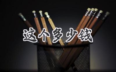 这个多少钱
