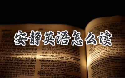 安静英语怎么读