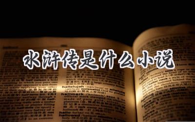 水浒传是什么小说