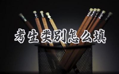 考生类别怎么填