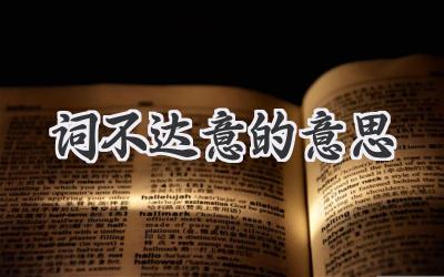 词不达意的意思