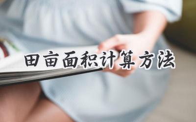 田亩面积计算方法