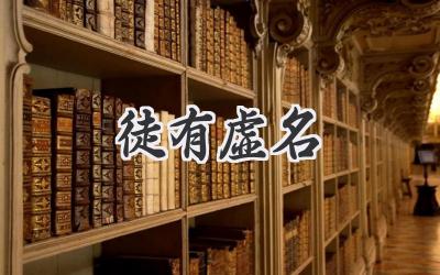 徒有虚名