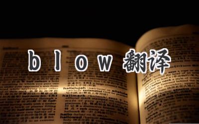 blow翻译