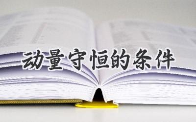 动量守恒的条件