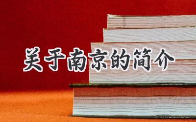 关于南京的简介