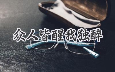 众人皆醒我独醉