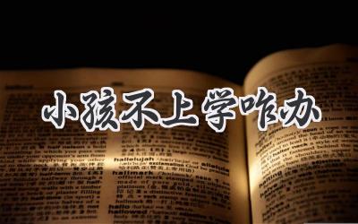 小孩不上学咋办