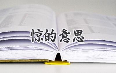 惊的意思