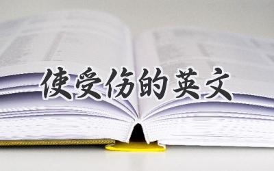 使受伤的英文