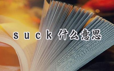suck什么意思