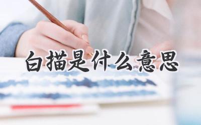 白描是什么意思