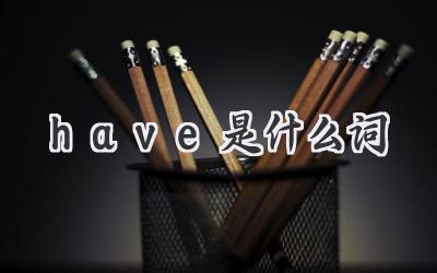have是什么词