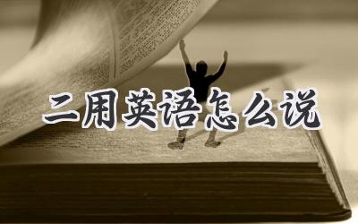 二用英语怎么说