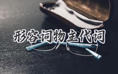 形容词物主代词