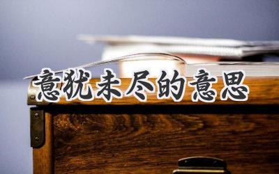 意犹未尽的意思