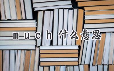 much什么意思