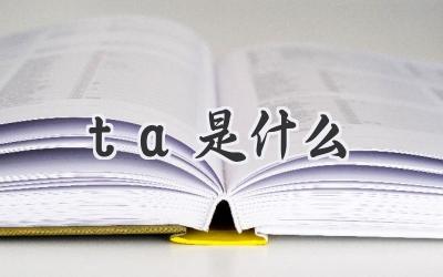 ta是什么