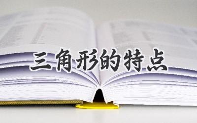 三角形的特点