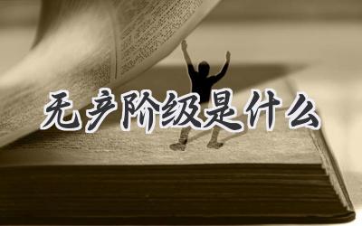无产阶级是什么