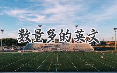 数量多的英文