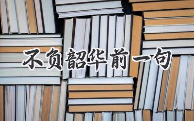不负韶华前一句