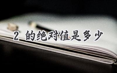 2的绝对值是多少