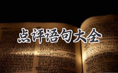 点评语句大全