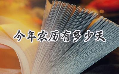 今年农历有多少天