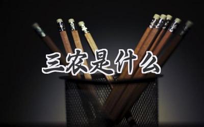 三农是什么