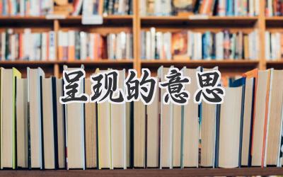 呈现的意思
