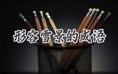 形容雪景的成语
