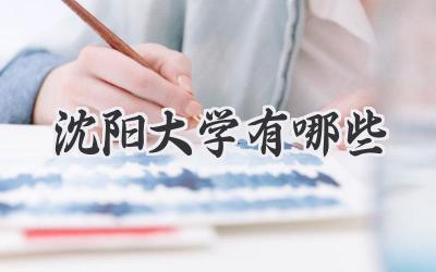 沈阳大学有哪些