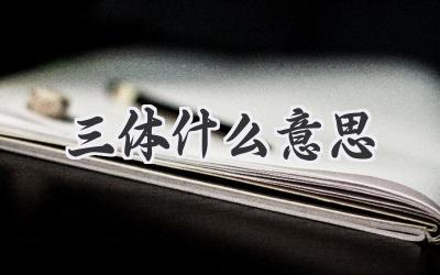 三体什么意思