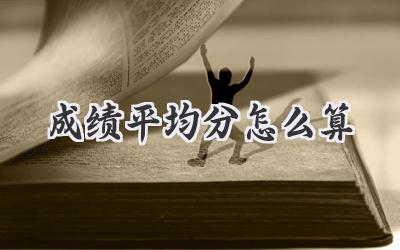 成绩平均分怎么算