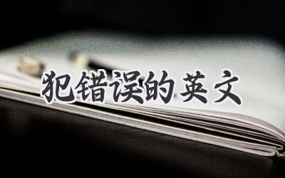 犯错误的英文