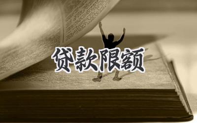 贷款限额