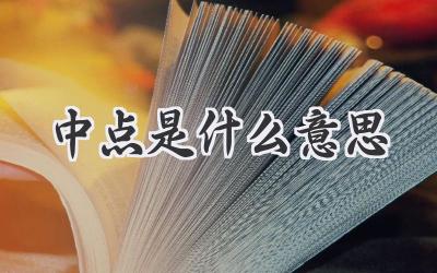 中点是什么意思
