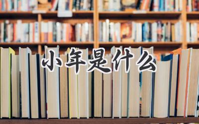 小年是什么