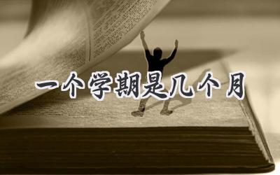 一个学期是几个月