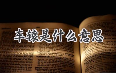 车辕是什么意思