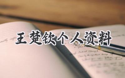 王楚钦个人资料