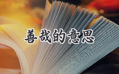 善哉的意思