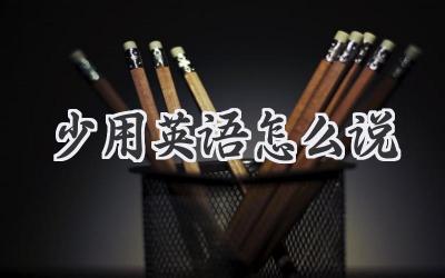 少用英语怎么说
