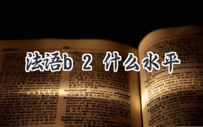 法语b2什么水平