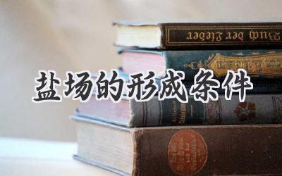 盐场的形成条件