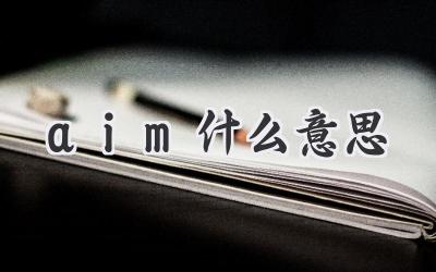 aim什么意思