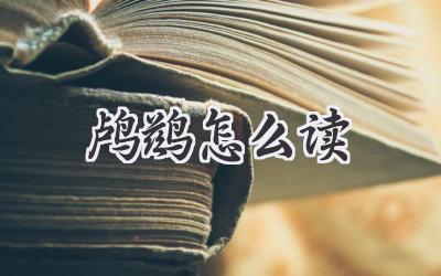 鸬鹚怎么读